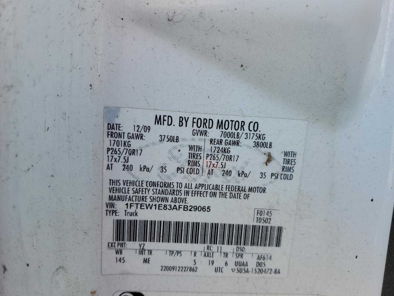 2010 FORD F-150