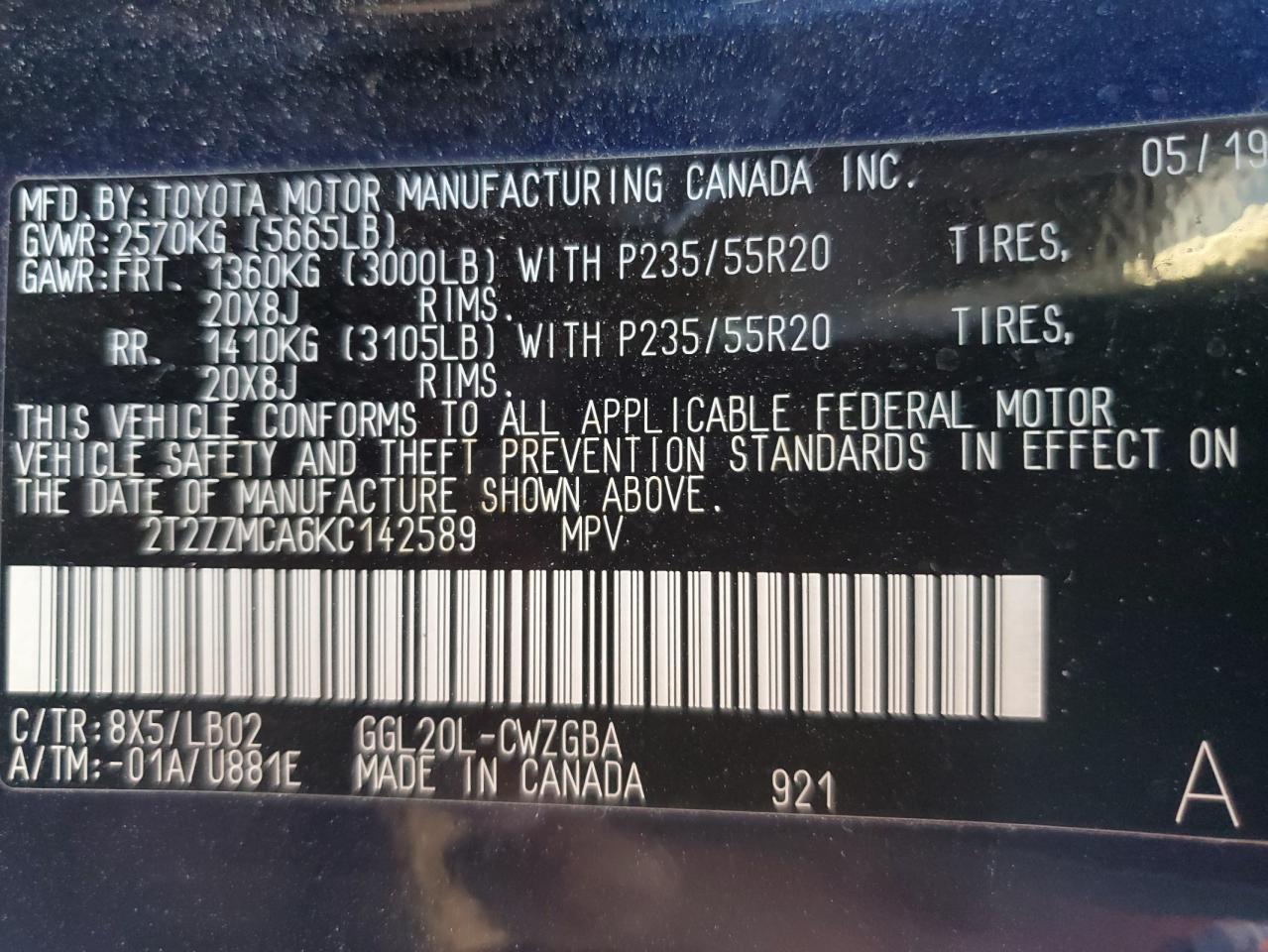 2019 LEXUS RX 350