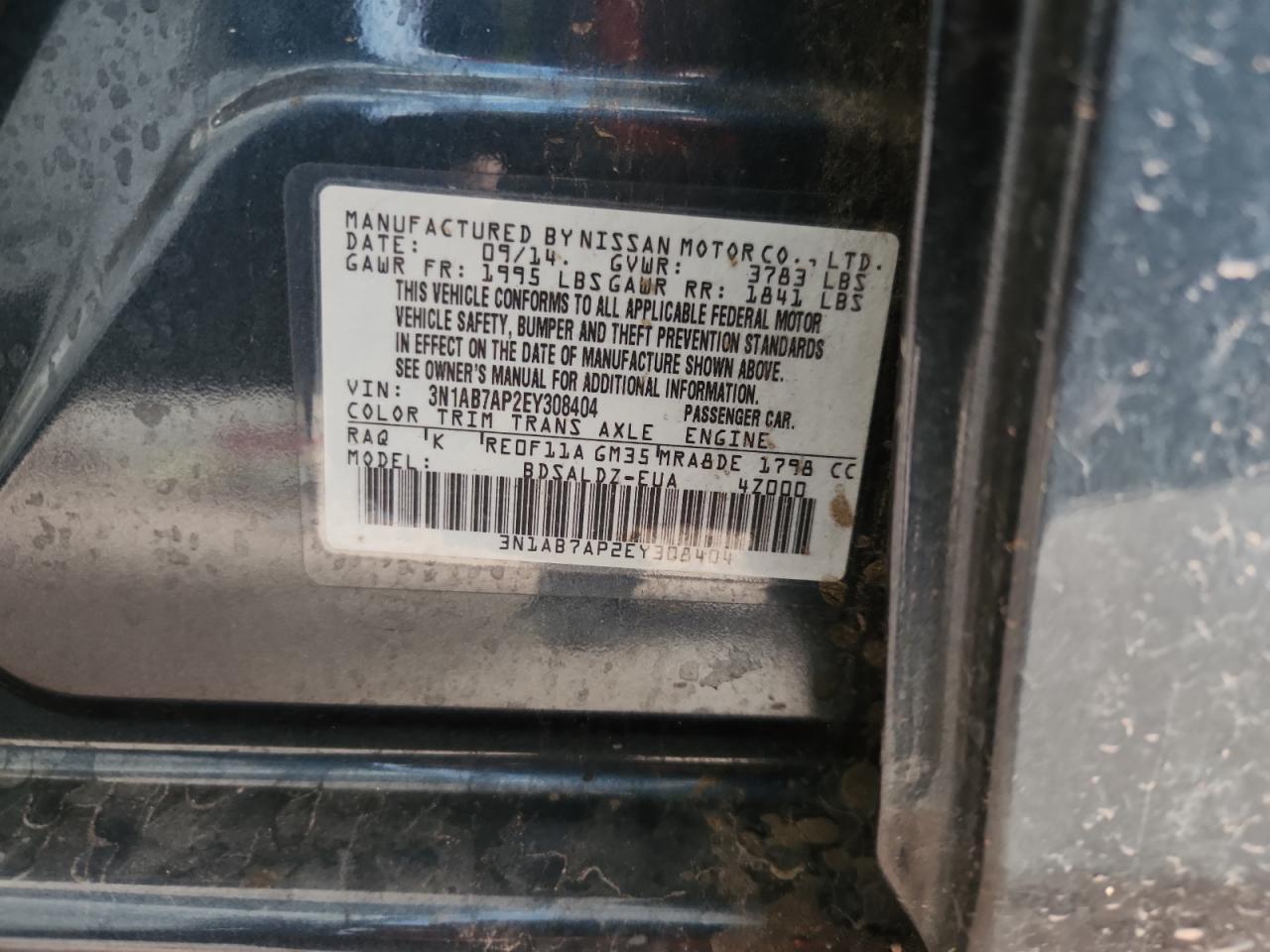 2014 NISSAN SENTRA