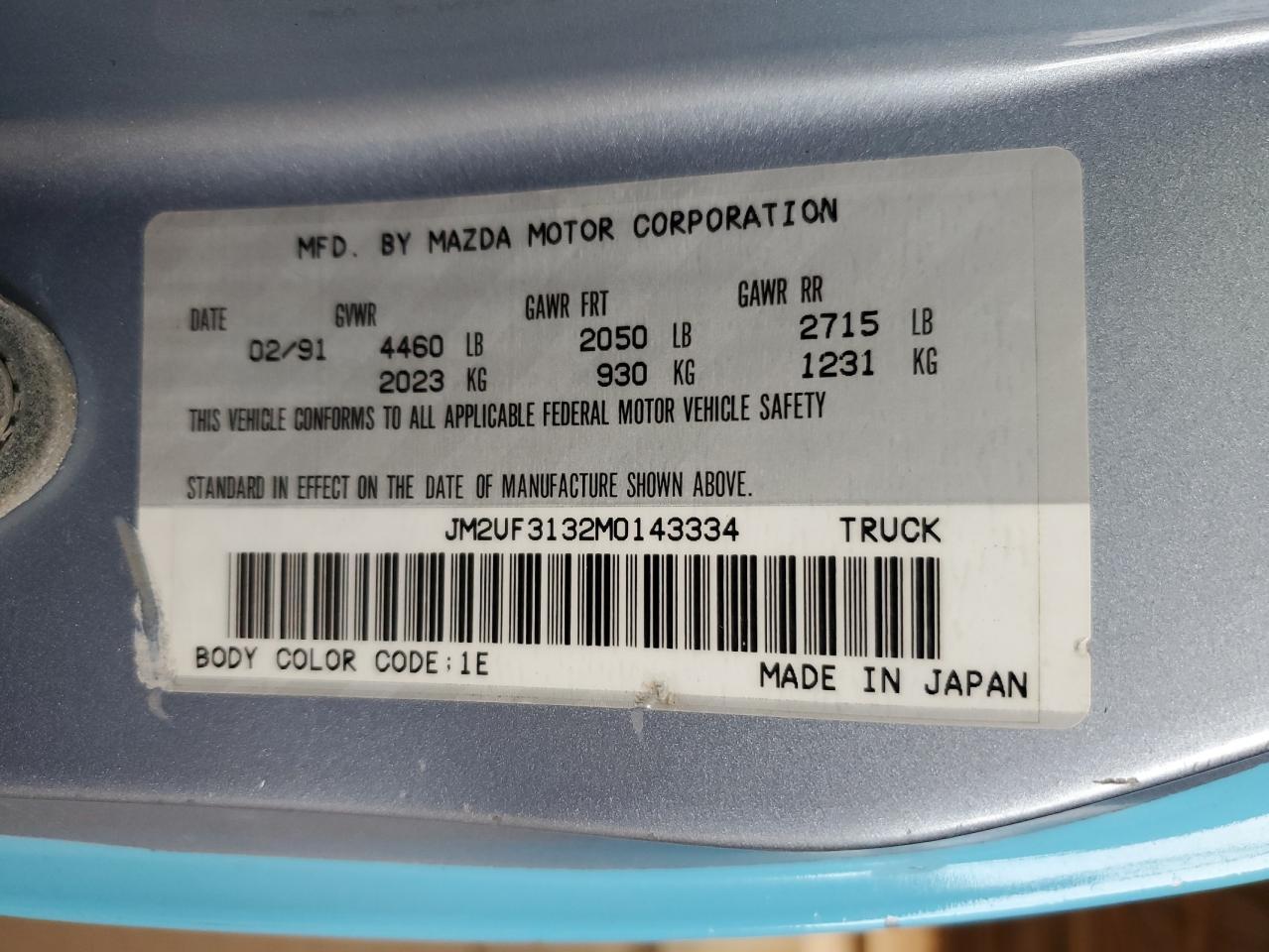 1991 MAZDA B2200