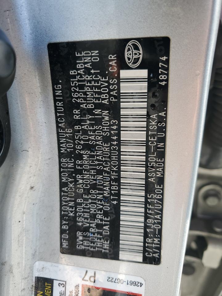 2017 TOYOTA CAMRY