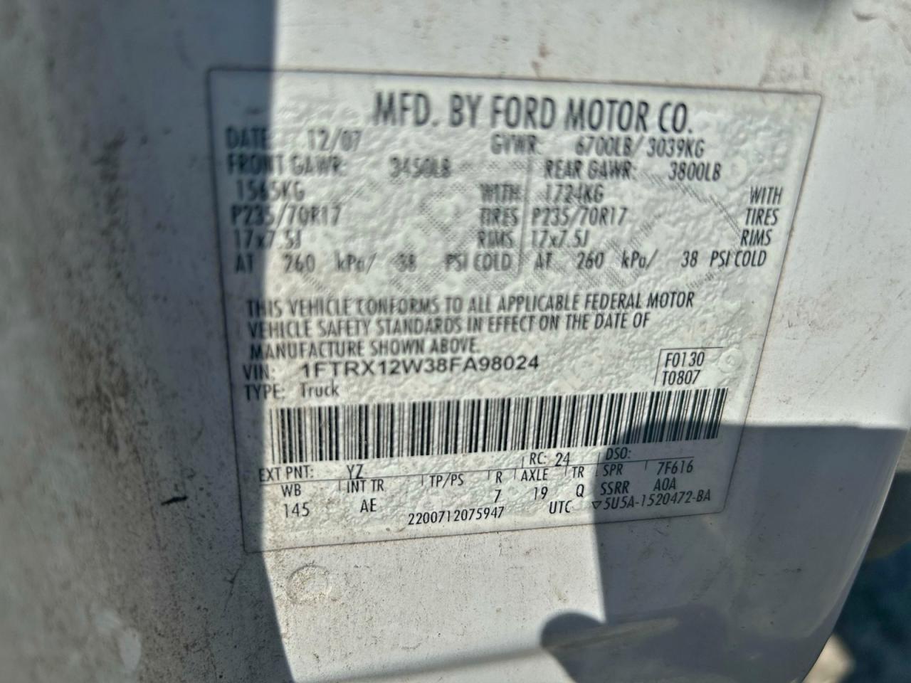 2008 FORD F-150