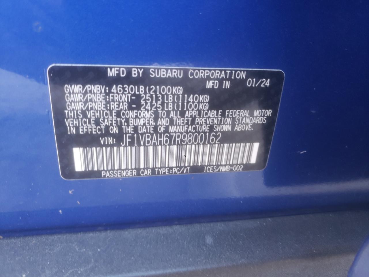 2024 SUBARU WRX