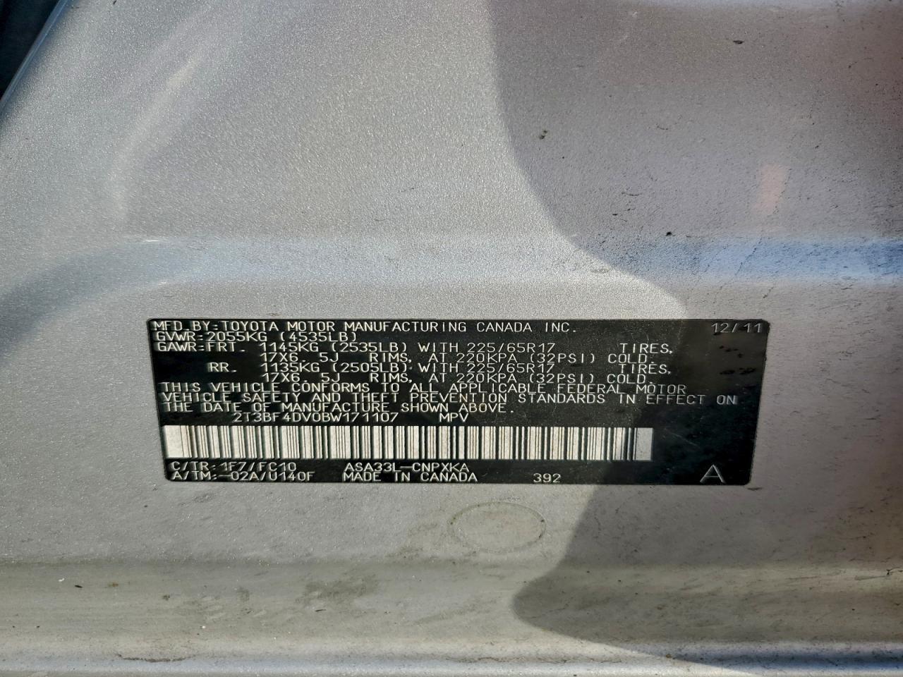 2011 TOYOTA RAV4