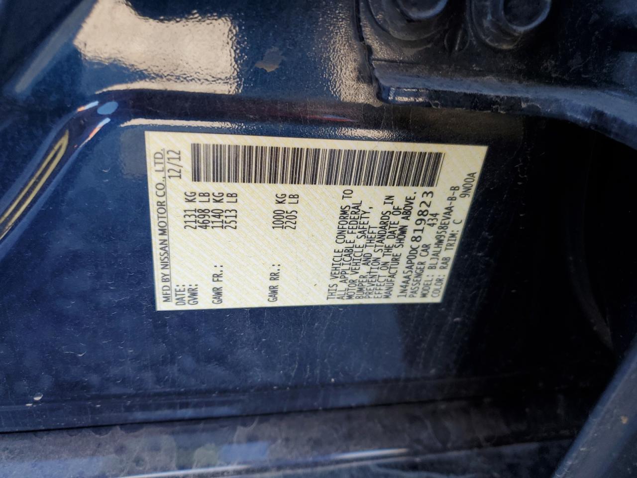 2013 NISSAN Maxima