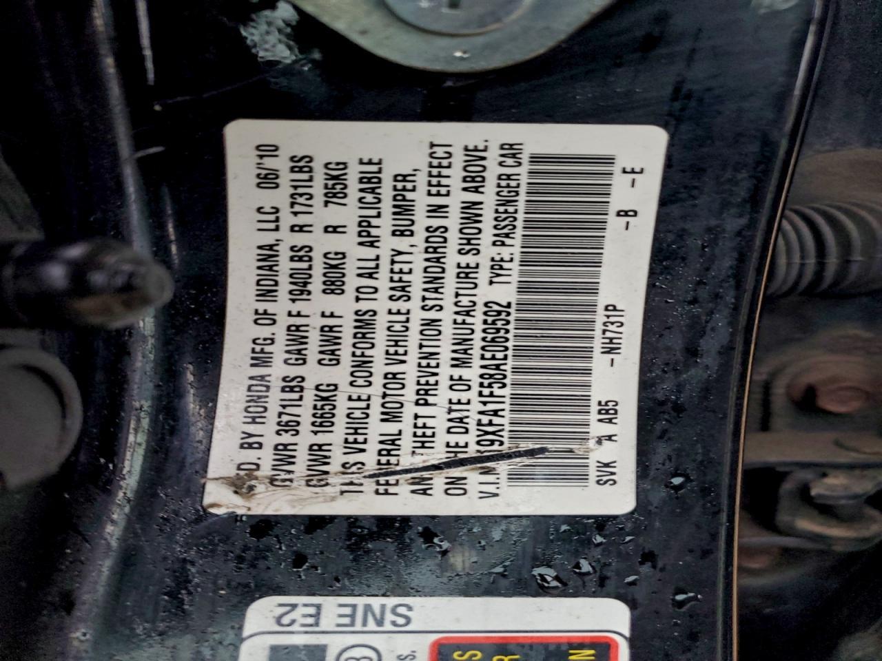 2010 HONDA CIVIC