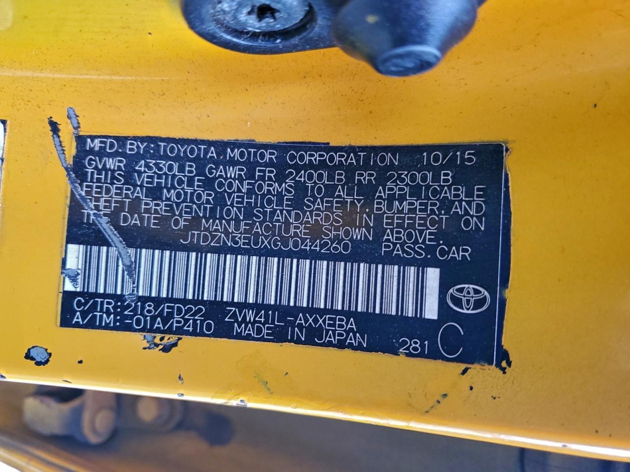 2016 TOYOTA PRIUS V