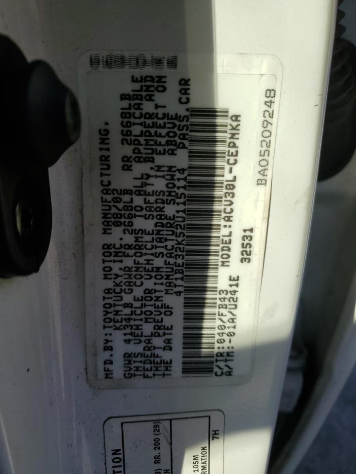 2002 TOYOTA CAMRY