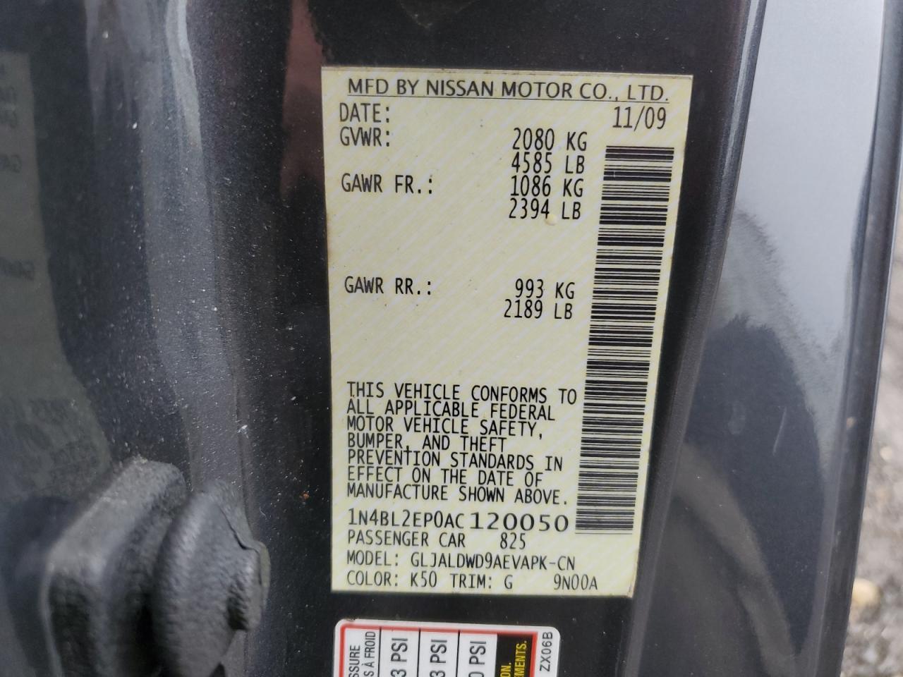 2010 NISSAN ALTIMA