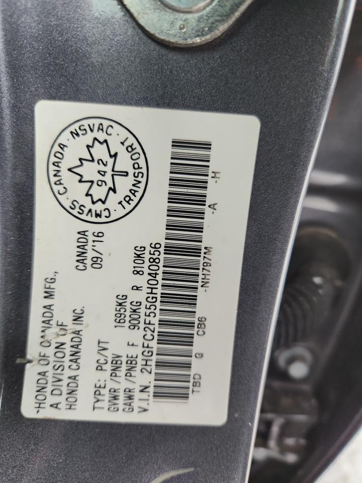 2016 HONDA CIVIC