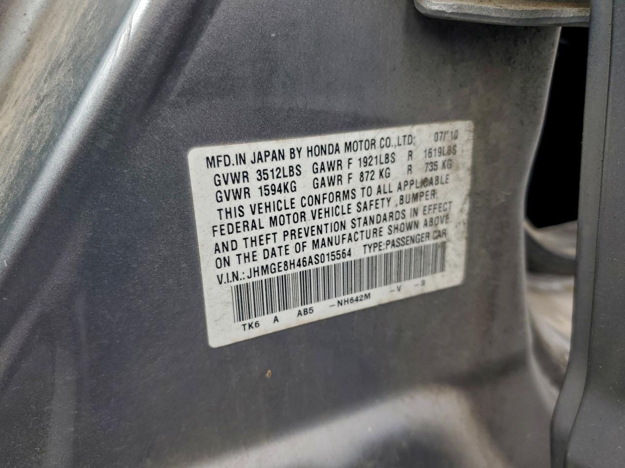 2010 HONDA FIT