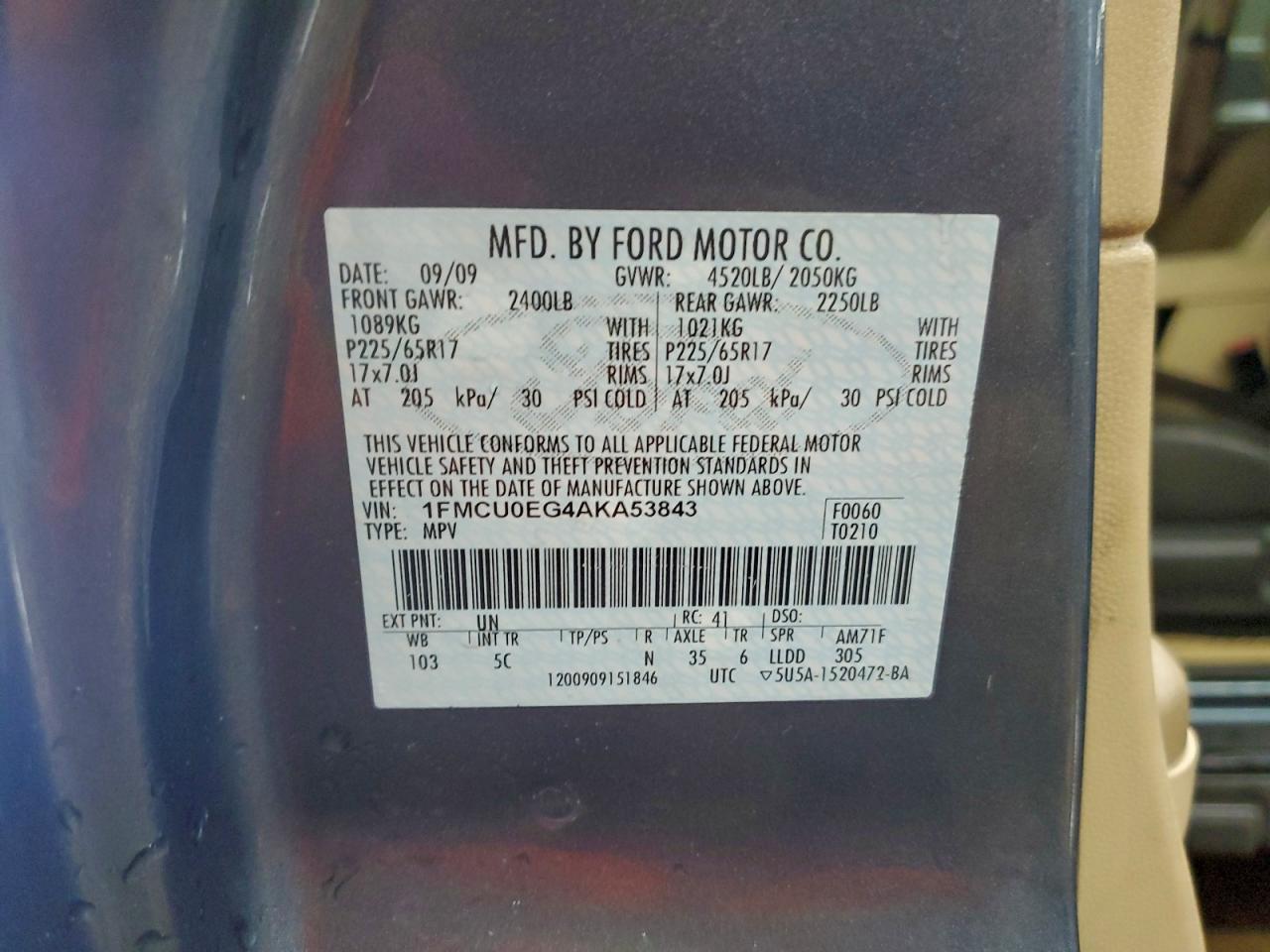 2010 FORD ESCAPE