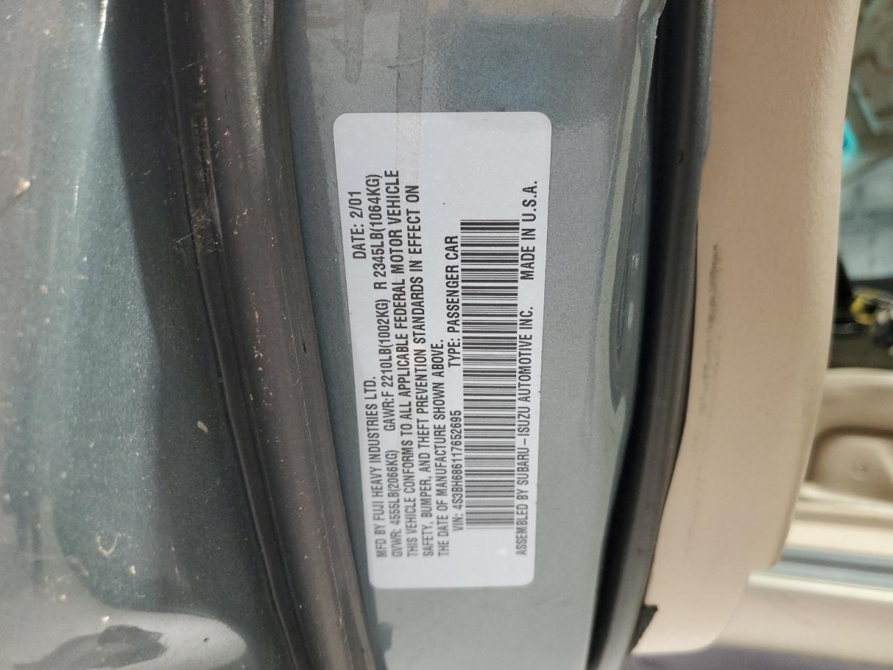 2001 SUBARU Legacy