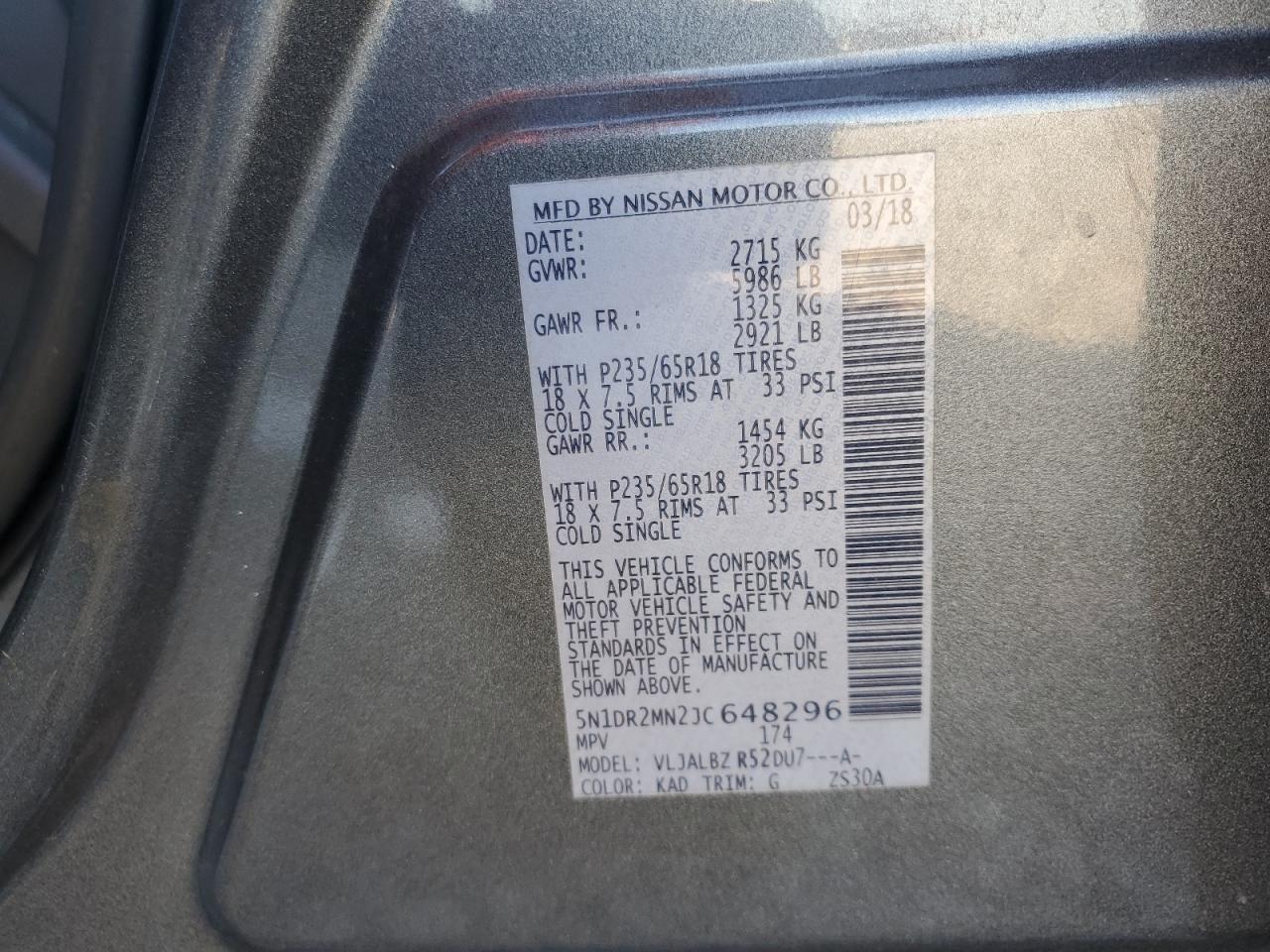 2018 NISSAN PATHFINDER
