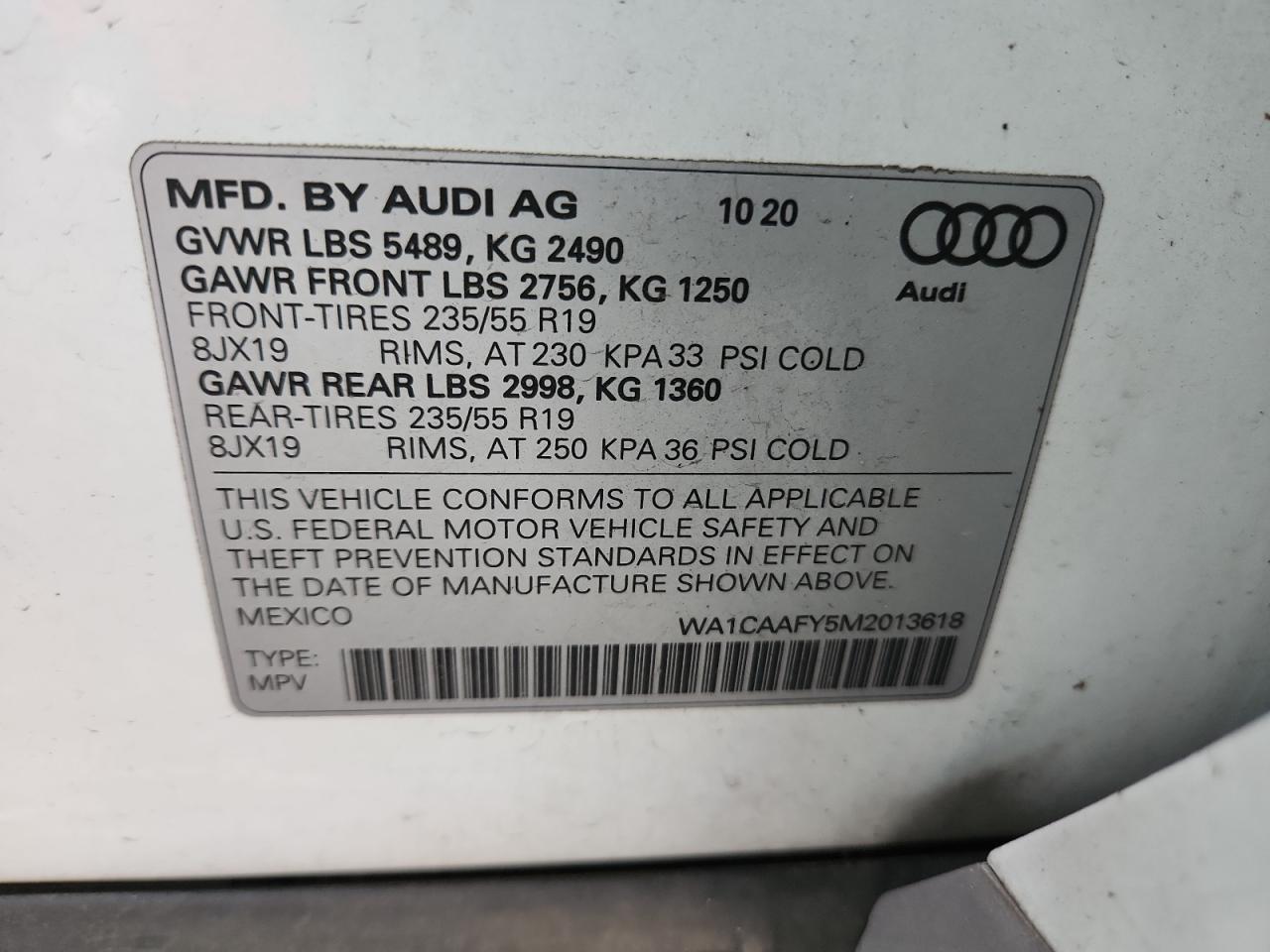2021 AUDI Q5
