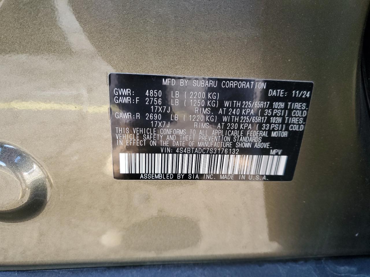 2025 SUBARU Outback