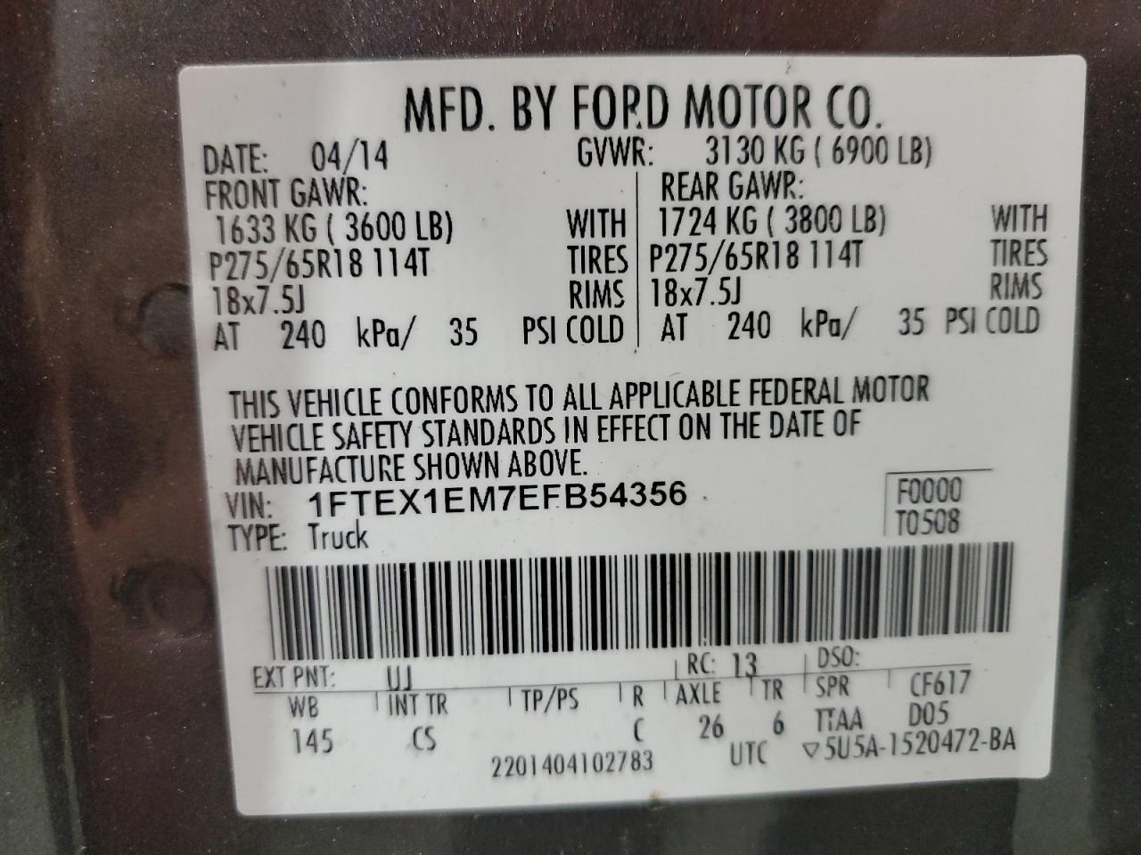 2014 FORD F-150