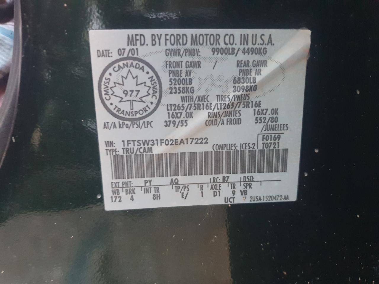 2002 FORD F-350