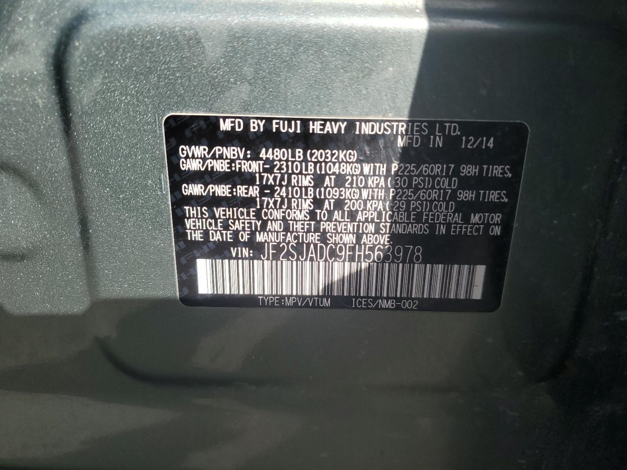 2015 SUBARU FORESTER