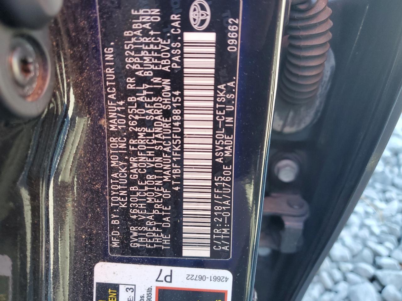 2015 TOYOTA CAMRY