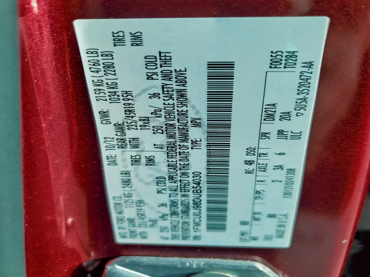 2013 FORD ESCAPE
