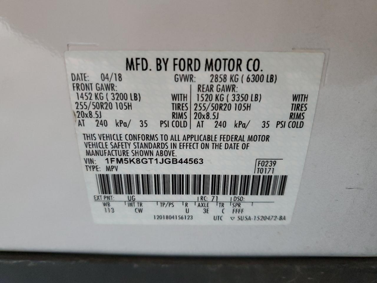 2018 FORD Explorer Sport Trac