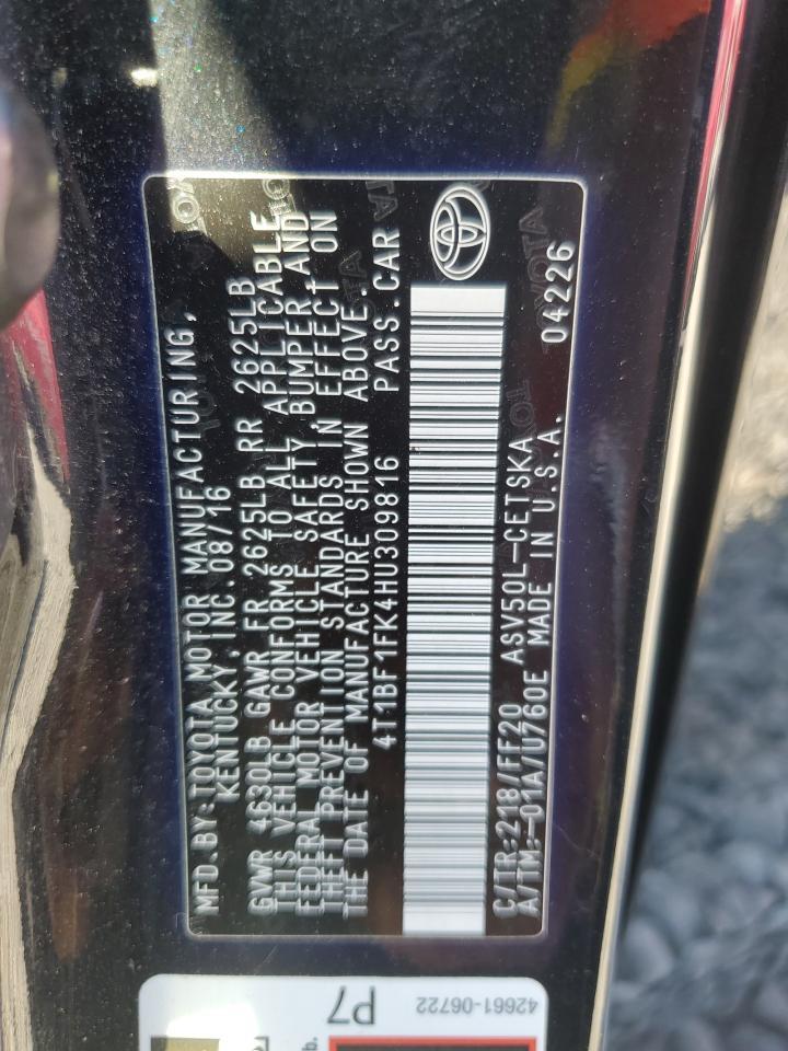 2017 TOYOTA CAMRY