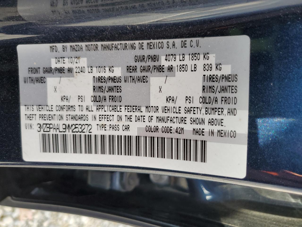 2021 MAZDA 3