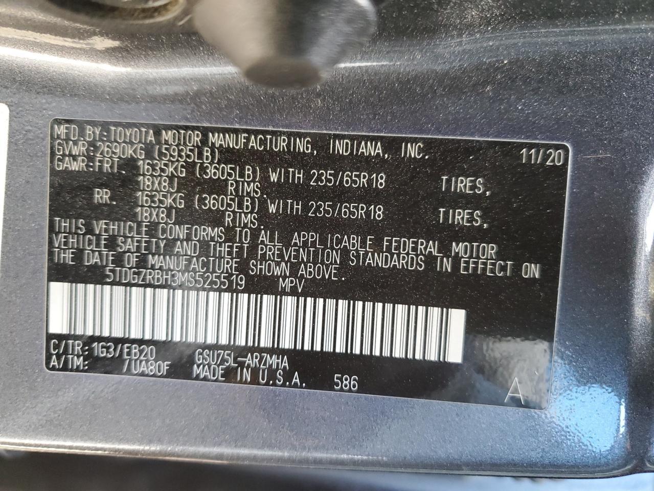 2021 TOYOTA HIGHLANDER