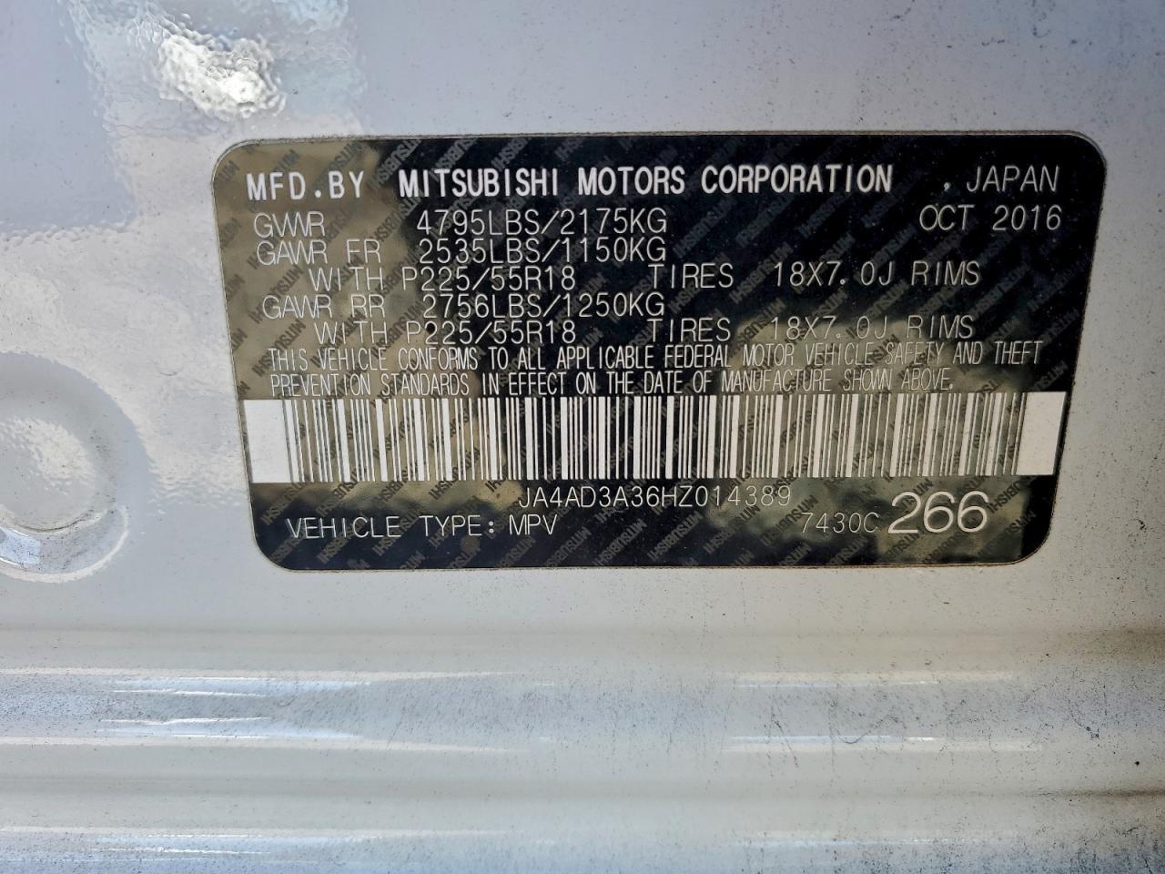 2017 MITSUBISHI outlander