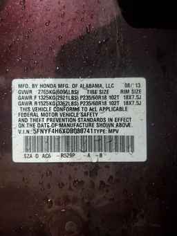 2013 HONDA PILOT