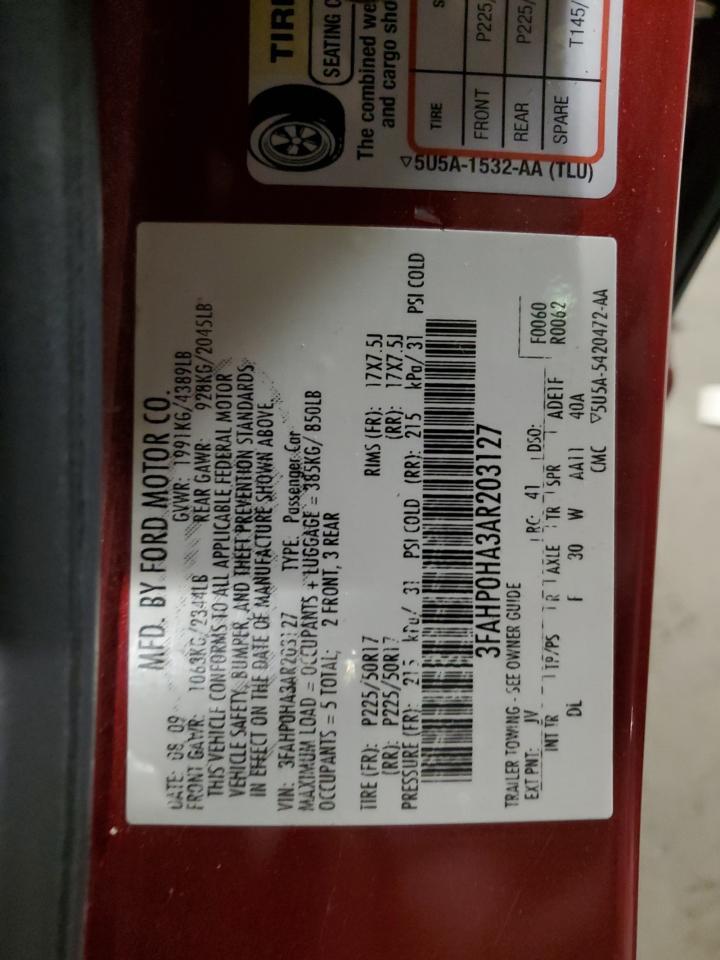 2010 FORD FUSION