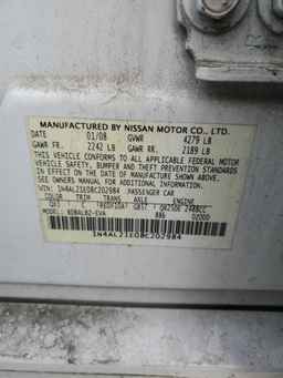 2008 NISSAN ALTIMA