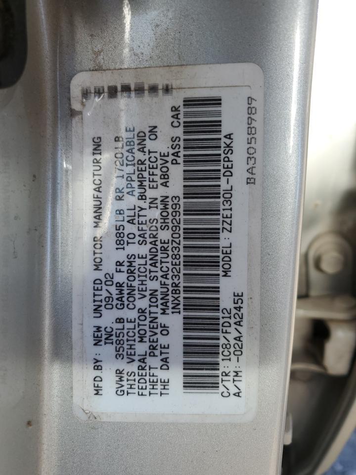 2003 TOYOTA COROLLA