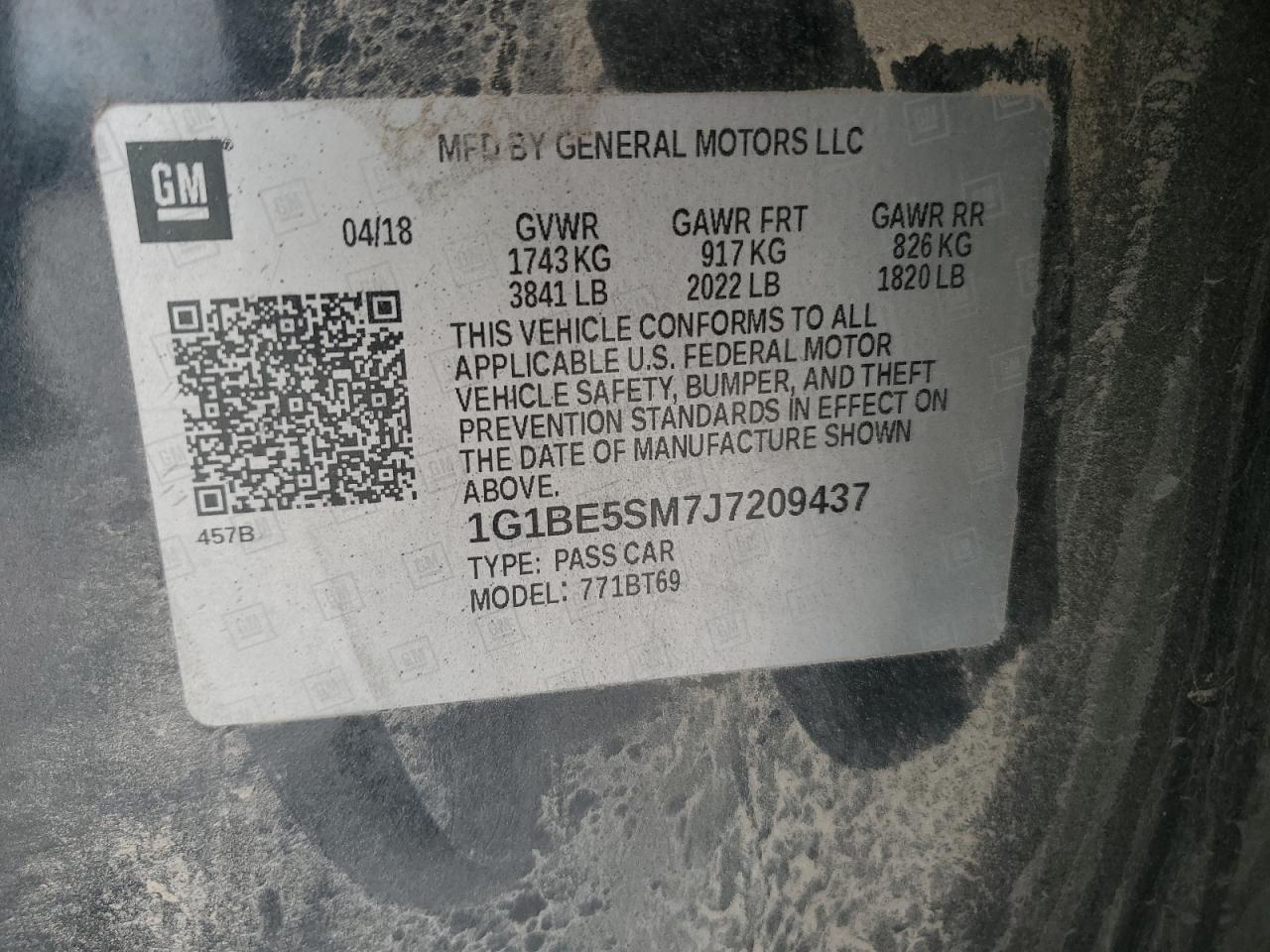 2018 CHEVROLET CRUZE
