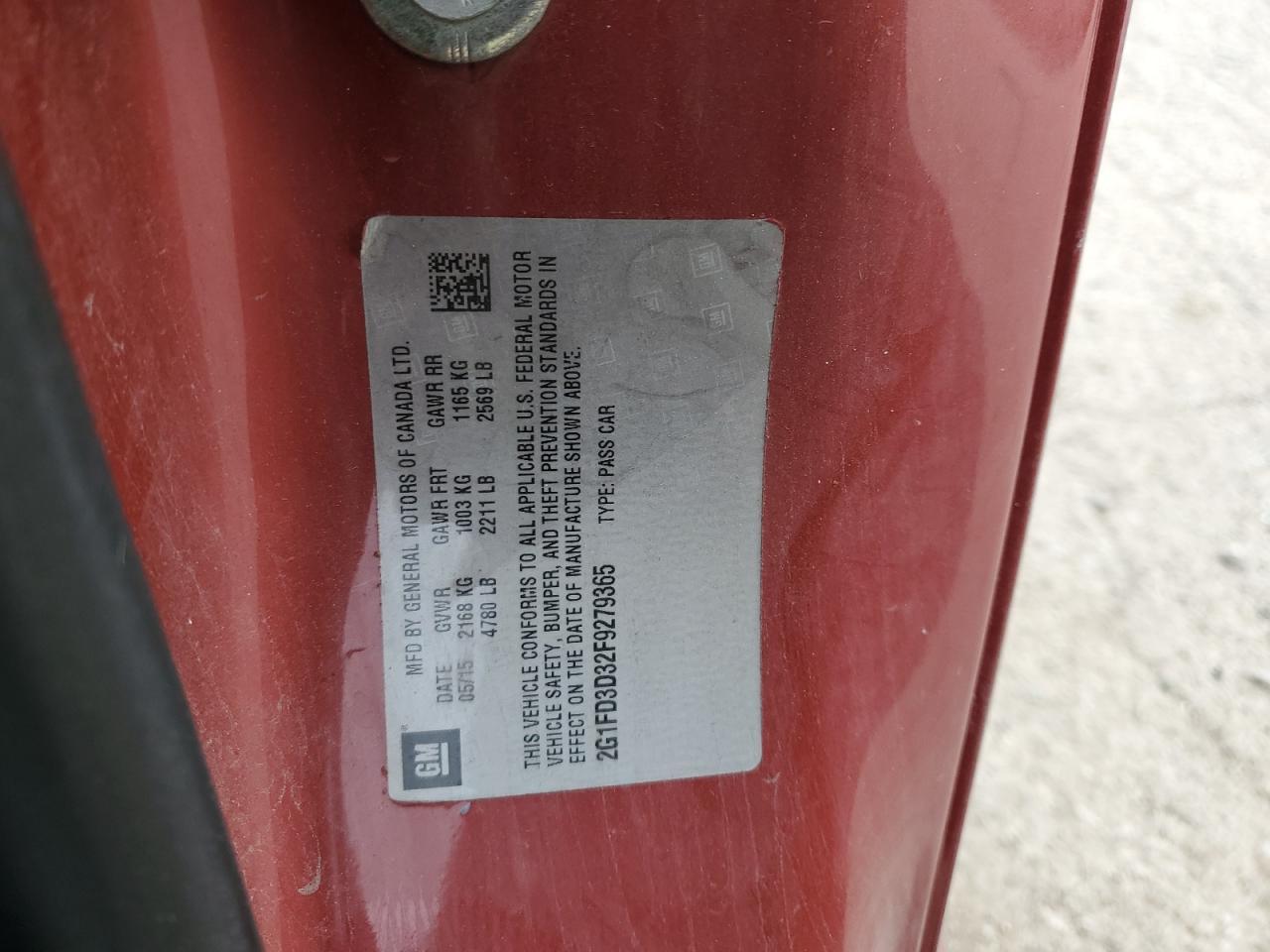 2015 CHEVROLET Camaro