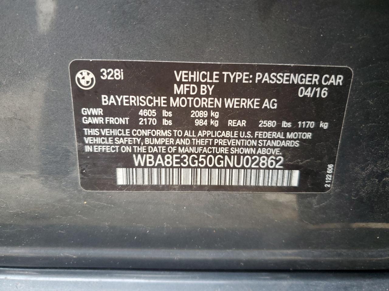 2016 BMW 3 SERIES