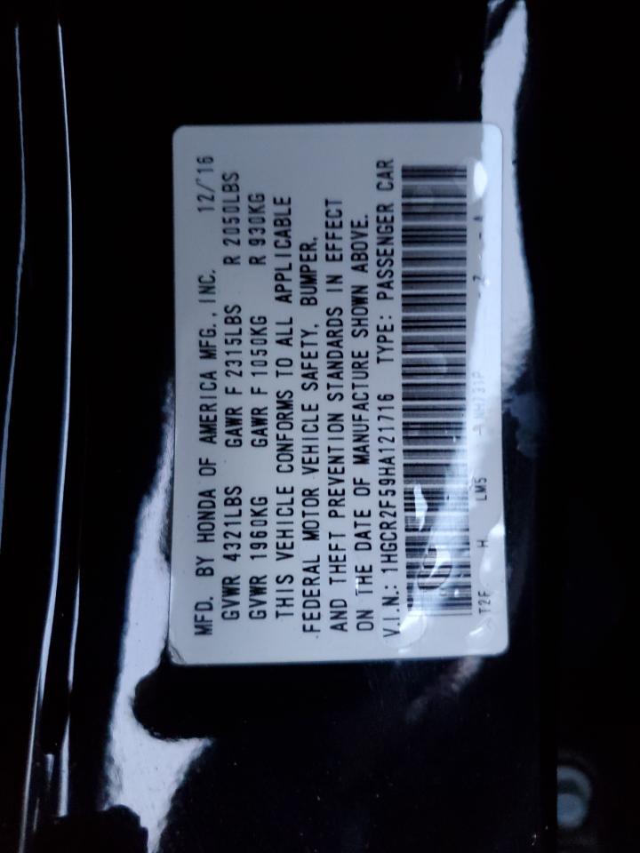 2017 HONDA ACCORD