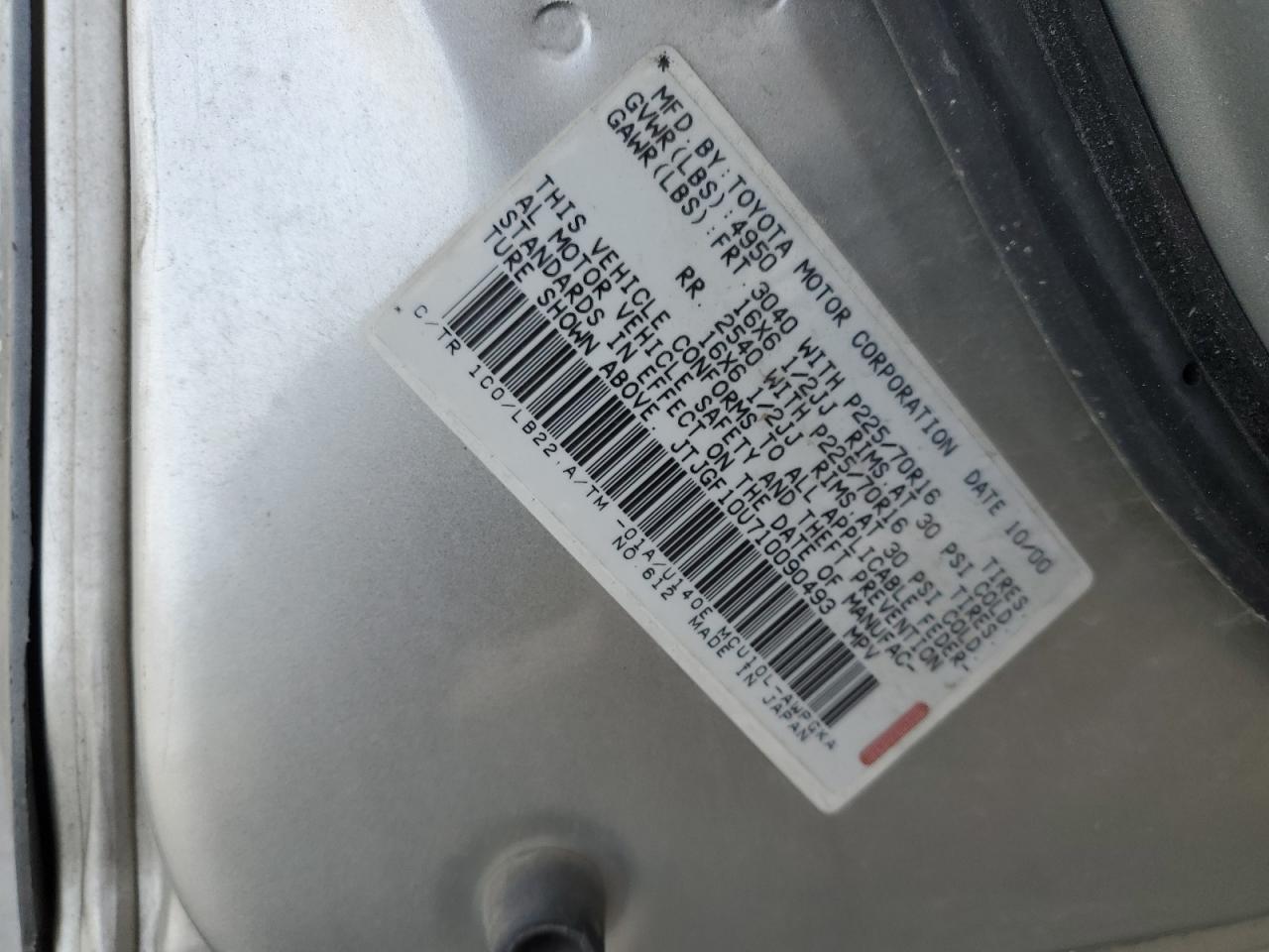 2001 LEXUS Rx 300