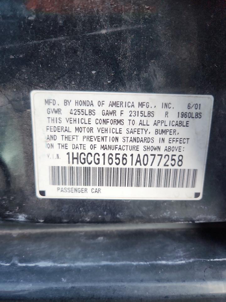 2001 HONDA ACCORD