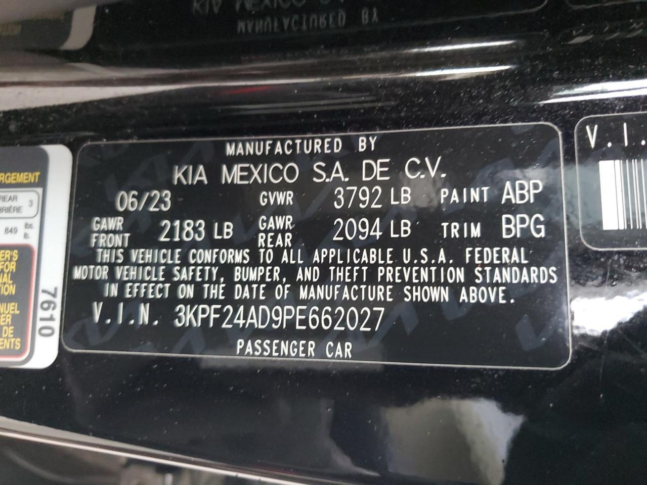 2023 KIA FORTE