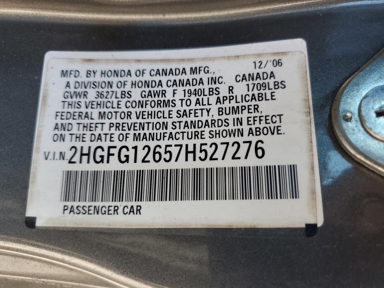 2007 HONDA CIVIC