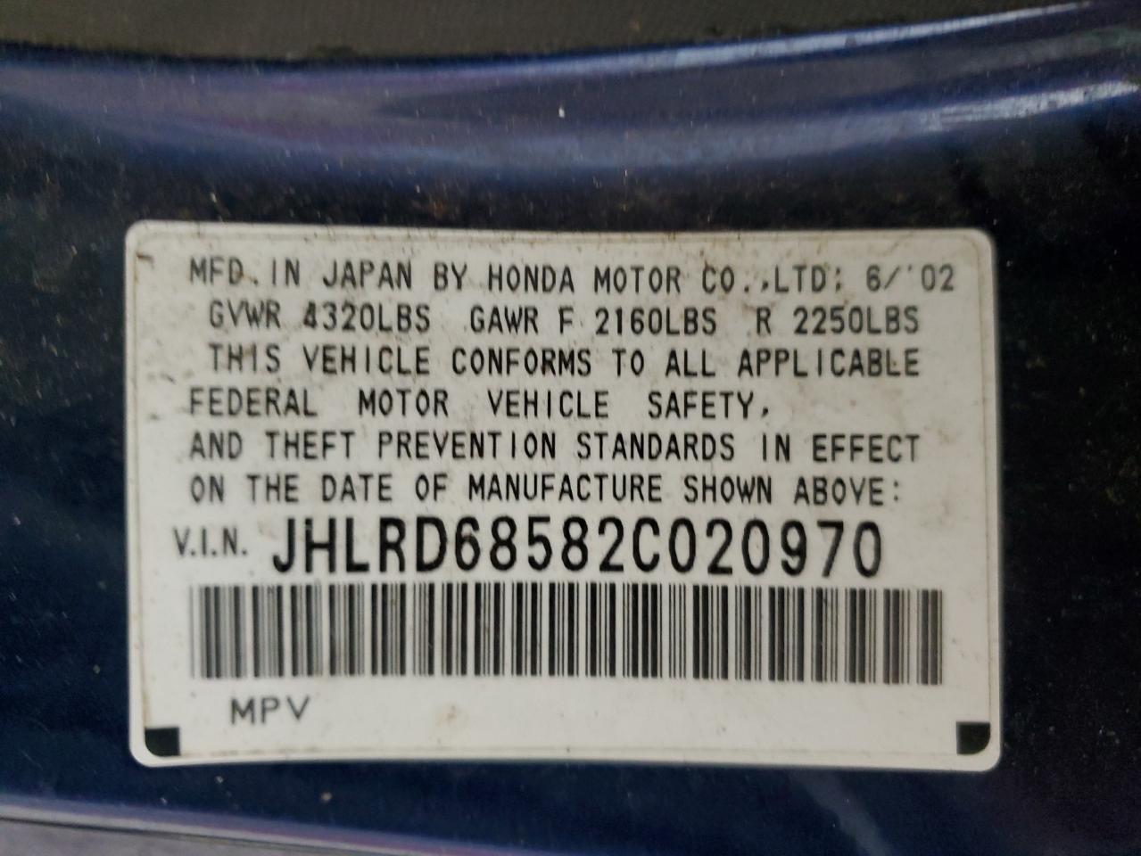 2002 HONDA CR-V