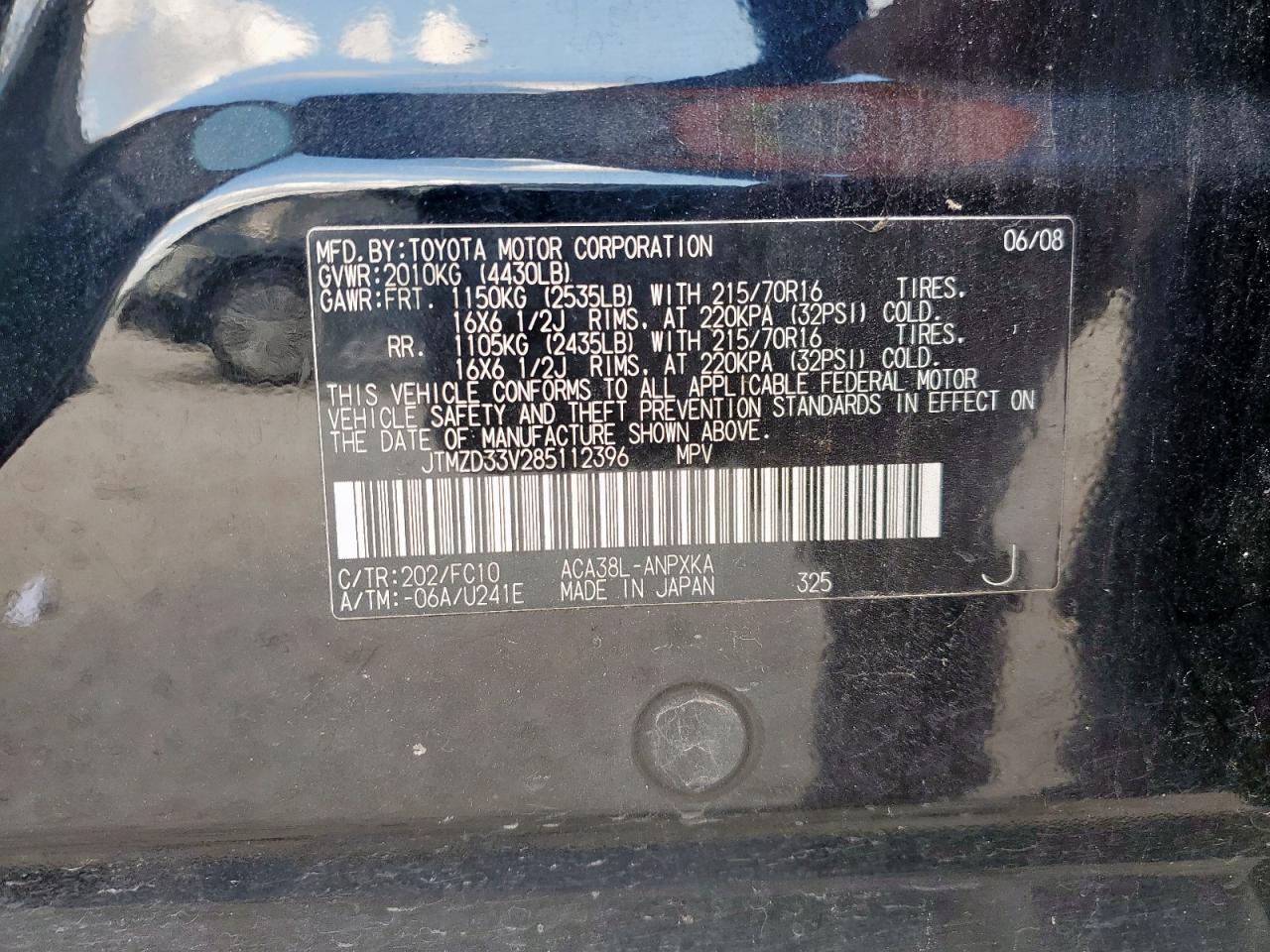 2008 TOYOTA RAV4