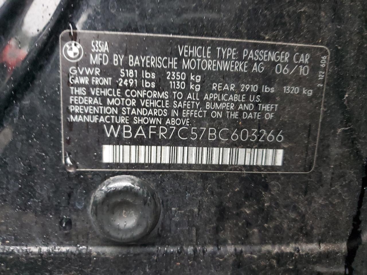 2011 BMW 5 series