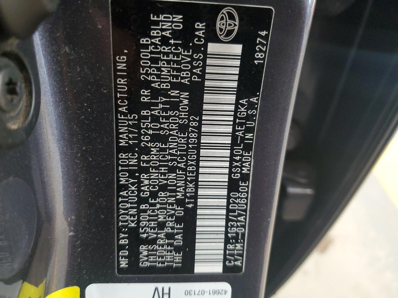2016 TOYOTA Avalon
