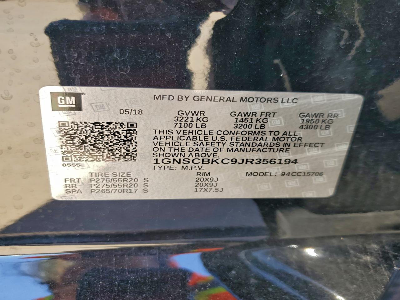 2018 CHEVROLET Tahoe