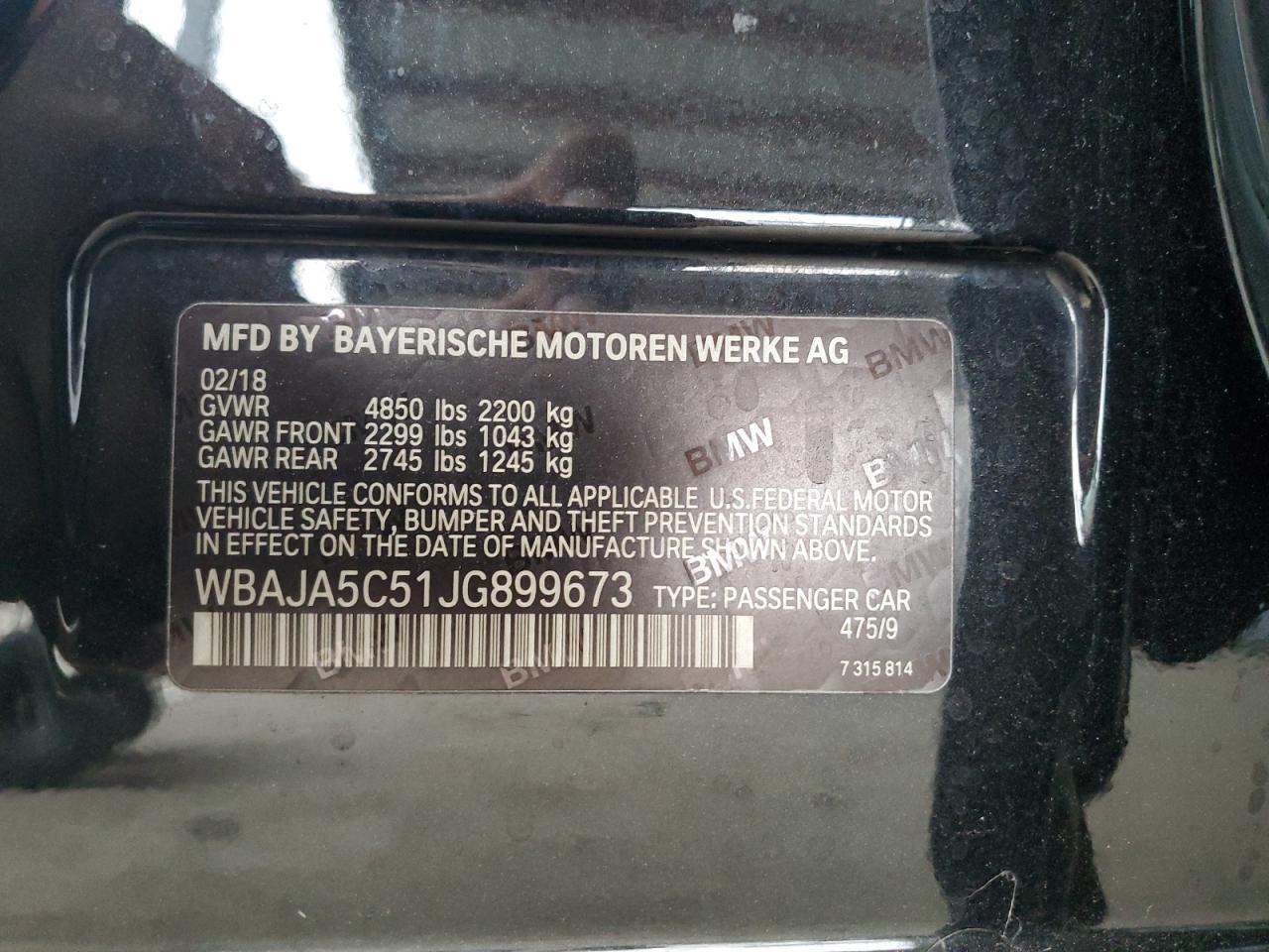 2018 BMW 5 series