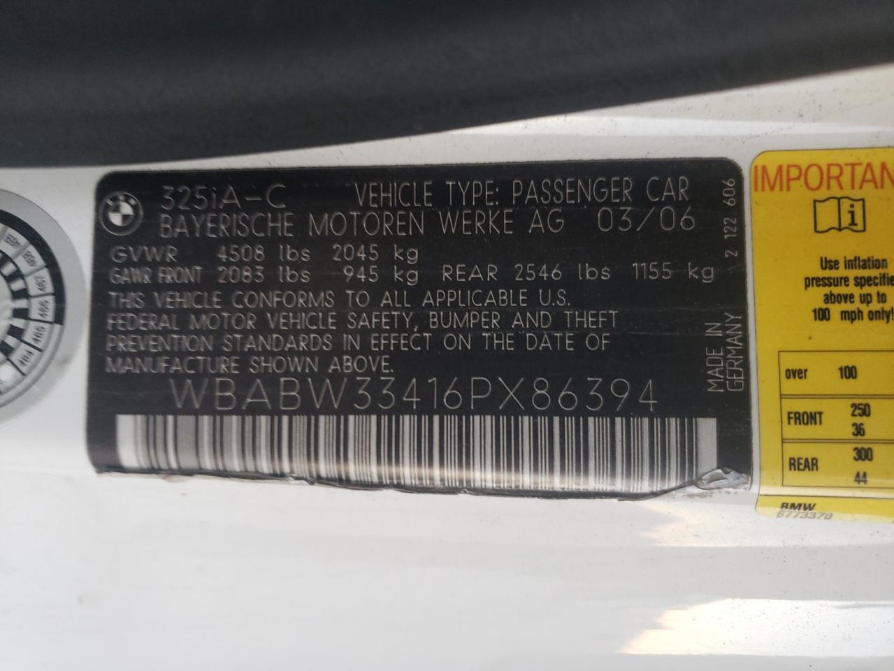 2006 BMW 3 SERIES