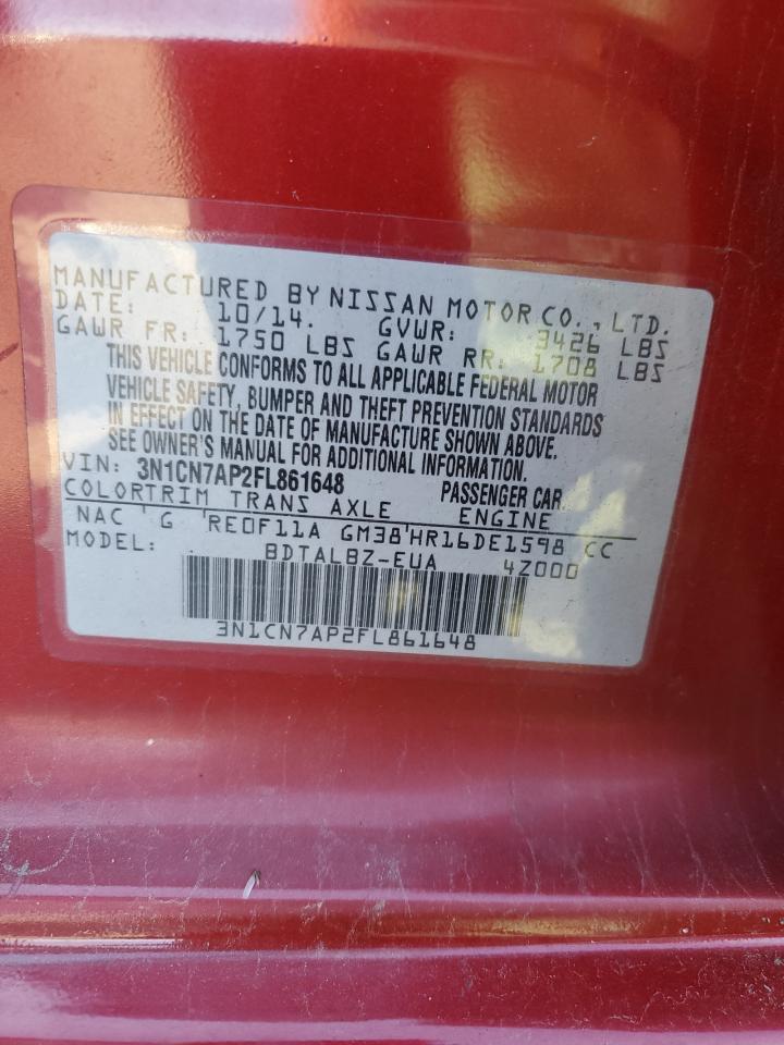 2015 NISSAN VERSA